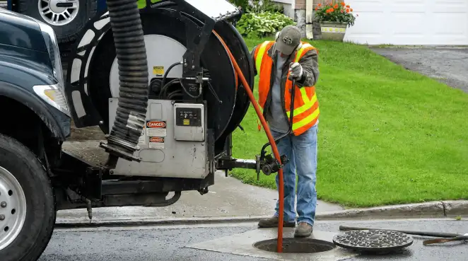 Technician using specialized drainage equipment for sewer line cleaning and foundation protection in Jackson, MS
